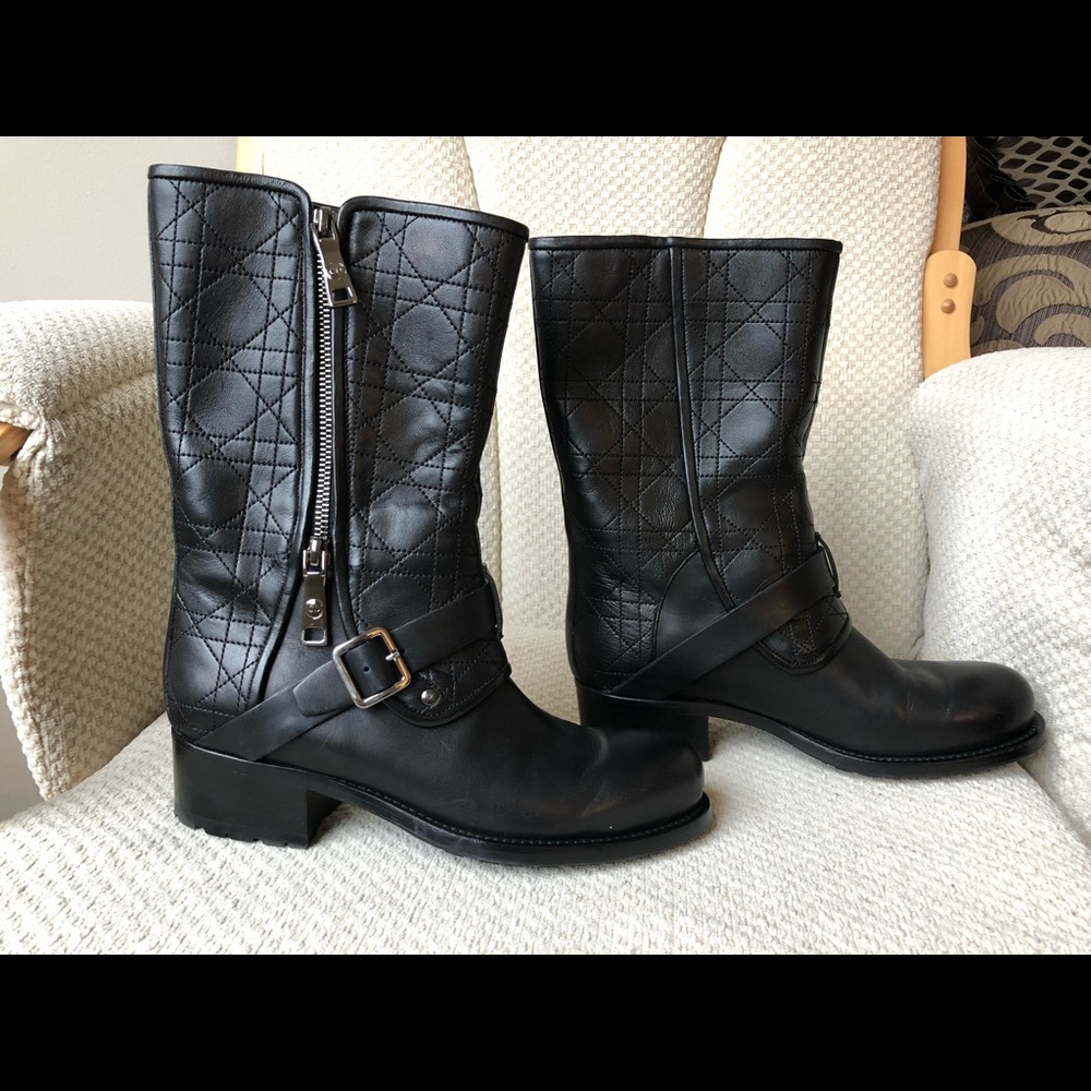 Dior Mid-Calf Leather Boots EU size 36